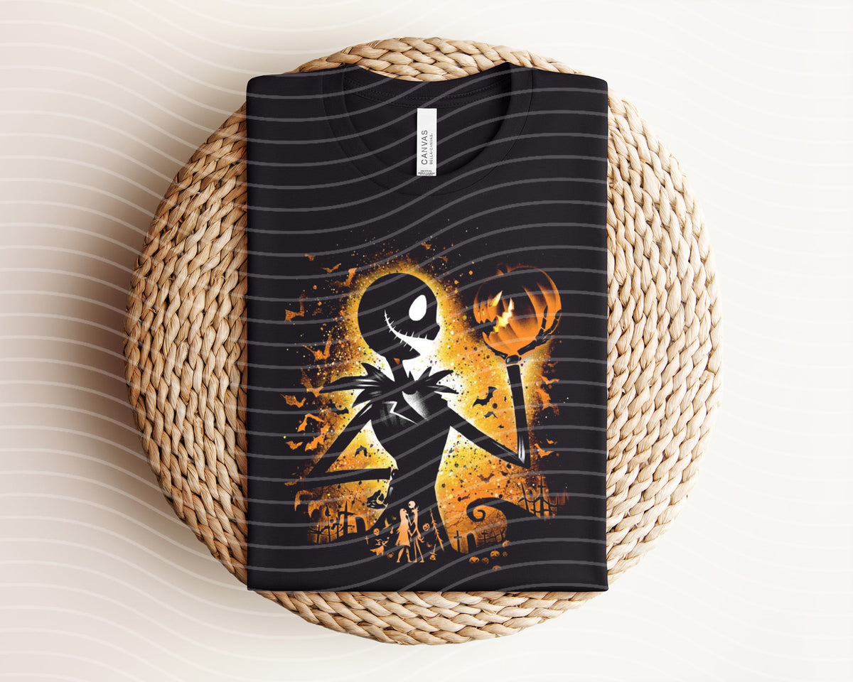 Jack Skellington Dark Graphic Tee – Nightmare Before Christmas Shirt
