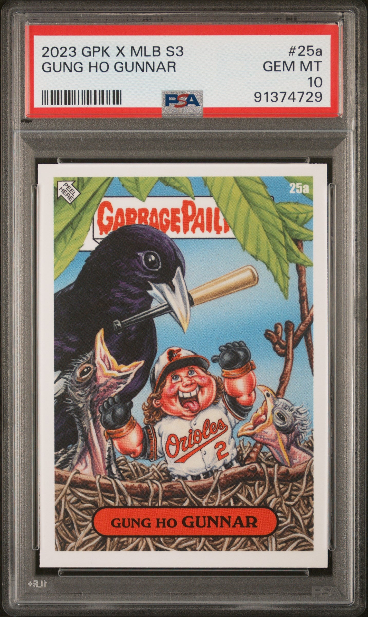 Graded 2023 Topps Garbage Pail Kids Gunnar Henderson #25A Gung Ho Gunnar Rookie RC Baseball Card PSA 10 Gem Mint