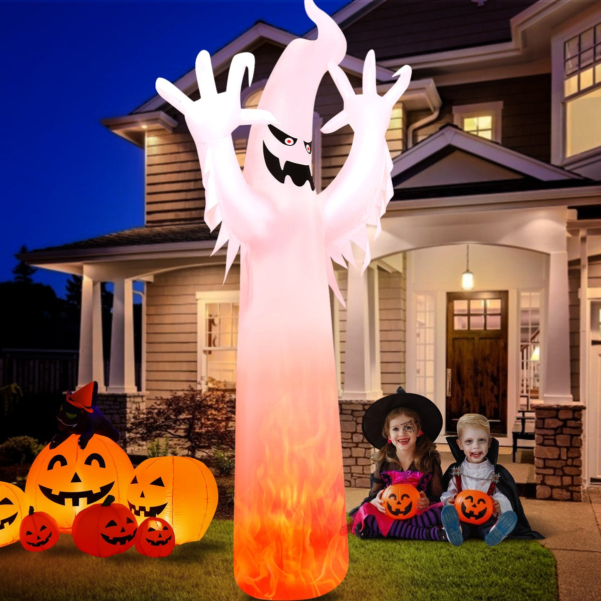 Feet Halloween Inflatable Decoration with Built-in LED Lights