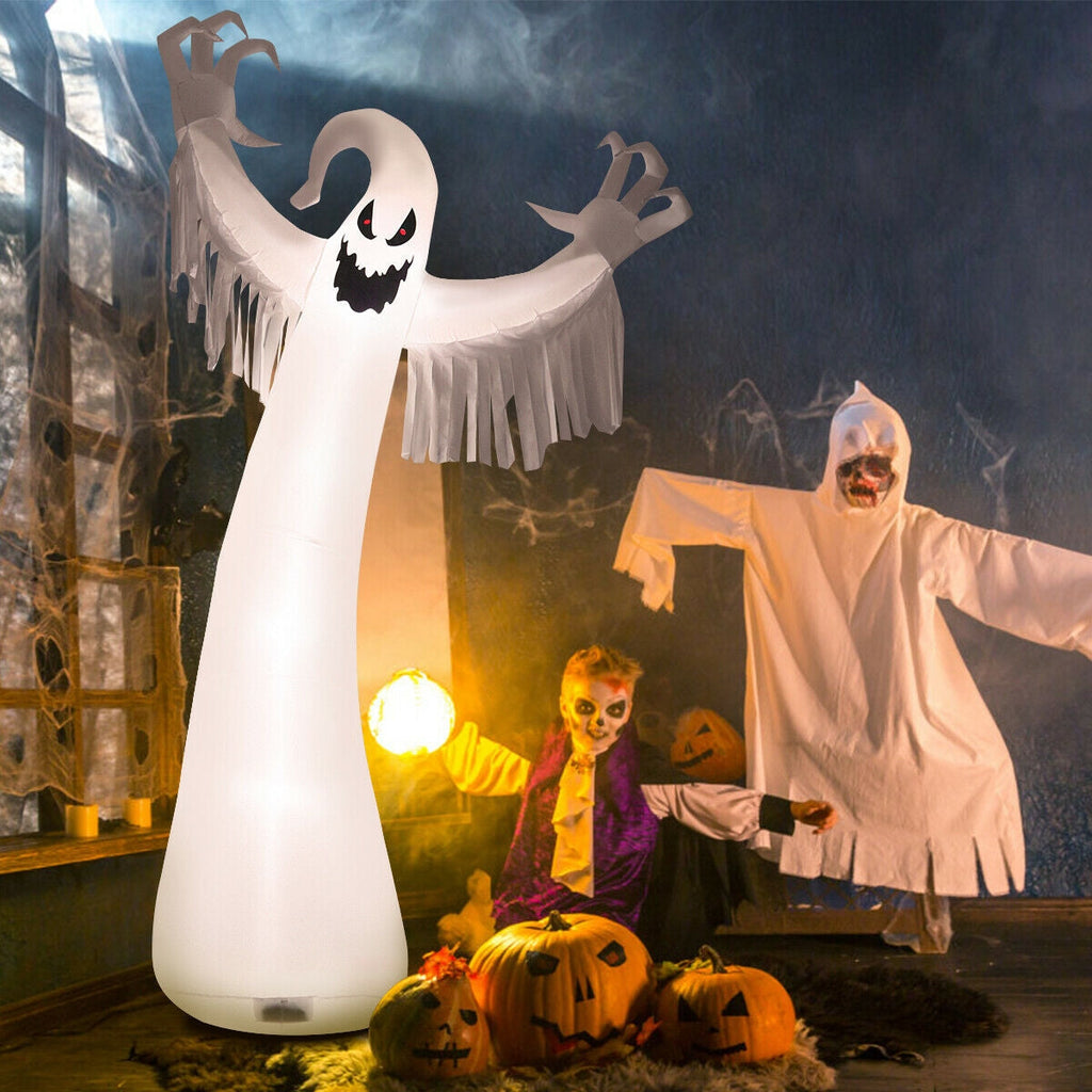 Feet Halloween Inflatable Spooky Ghost with Blower and LED Lights