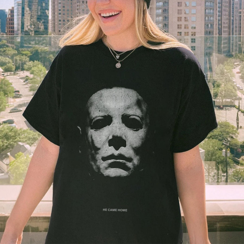 "The Night He Came Home" Michael Myers T-Shirt - Classic Horror Film Tee, Retro Fall Halloween Gift