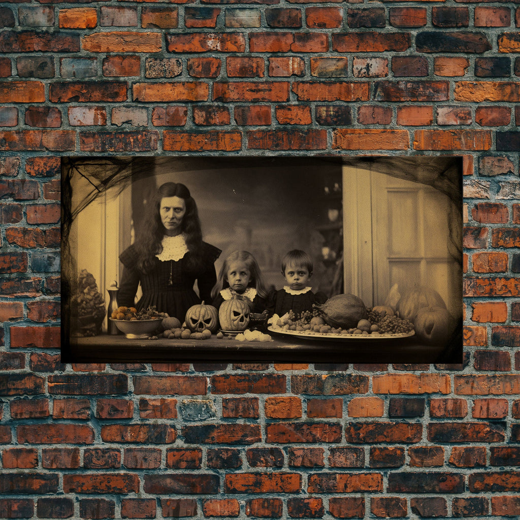 Gothic Victorian Haunted Art – Spooky Halloween Canvas Print by NuevArt