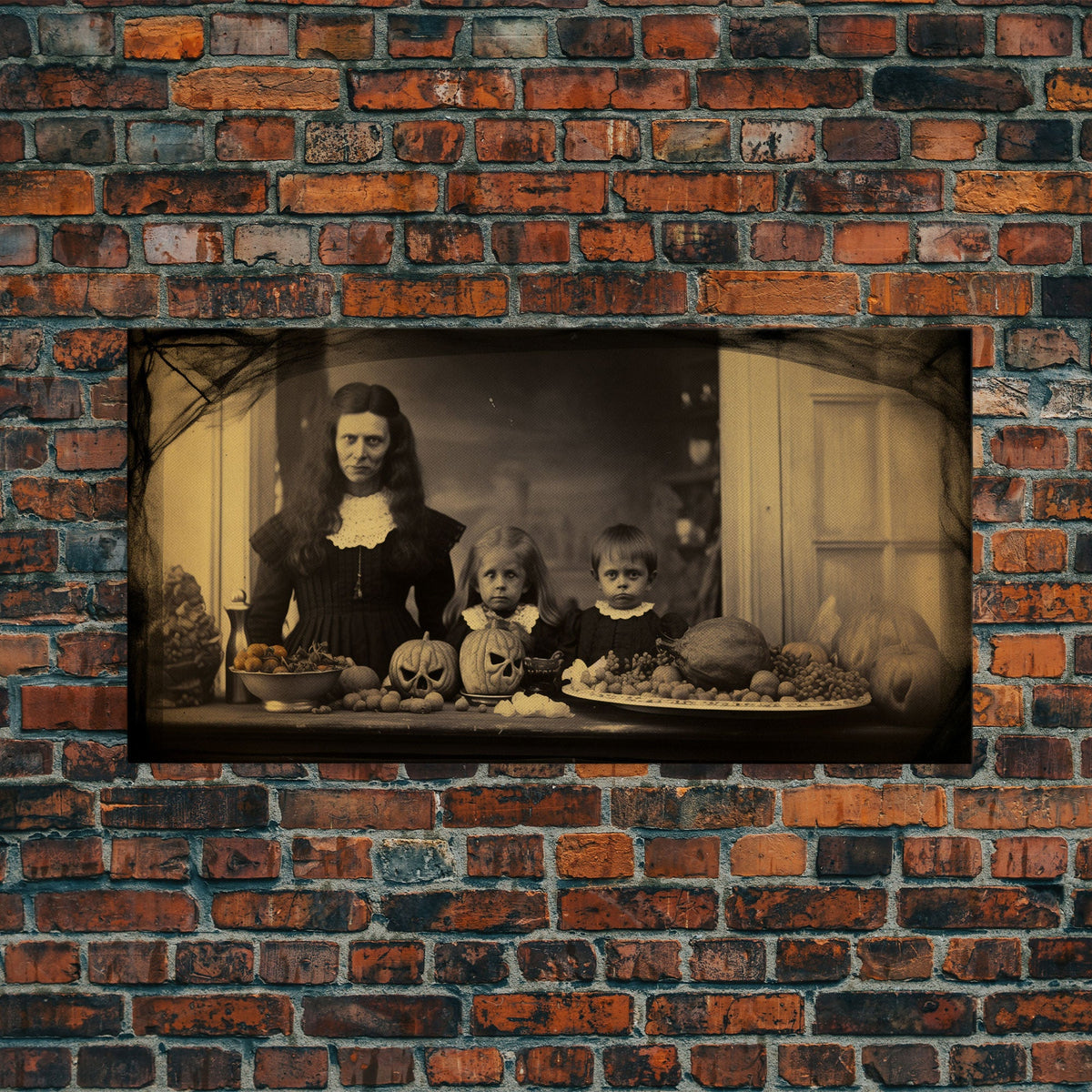 Gothic Victorian Haunted Art – Spooky Halloween Canvas Print by NuevArt