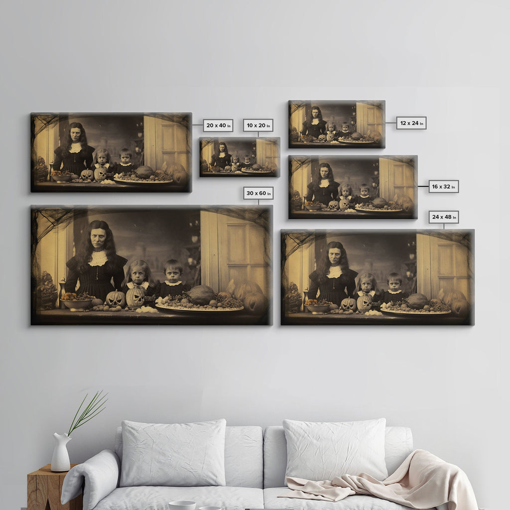 Gothic Victorian Haunted Art – Spooky Halloween Canvas Print by NuevArt