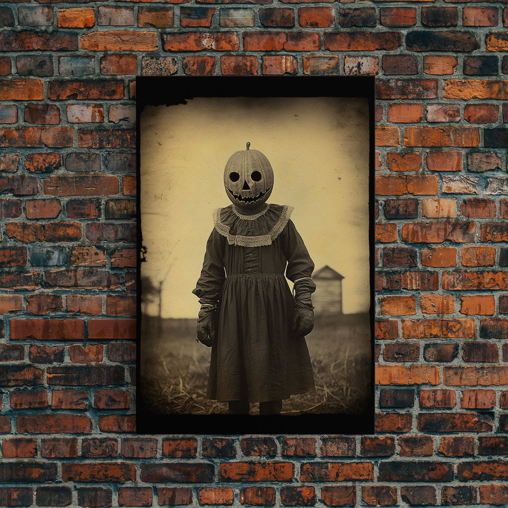 Creepy Halloween Canvas Print – Spooky Horror Wall Art by NuevArt