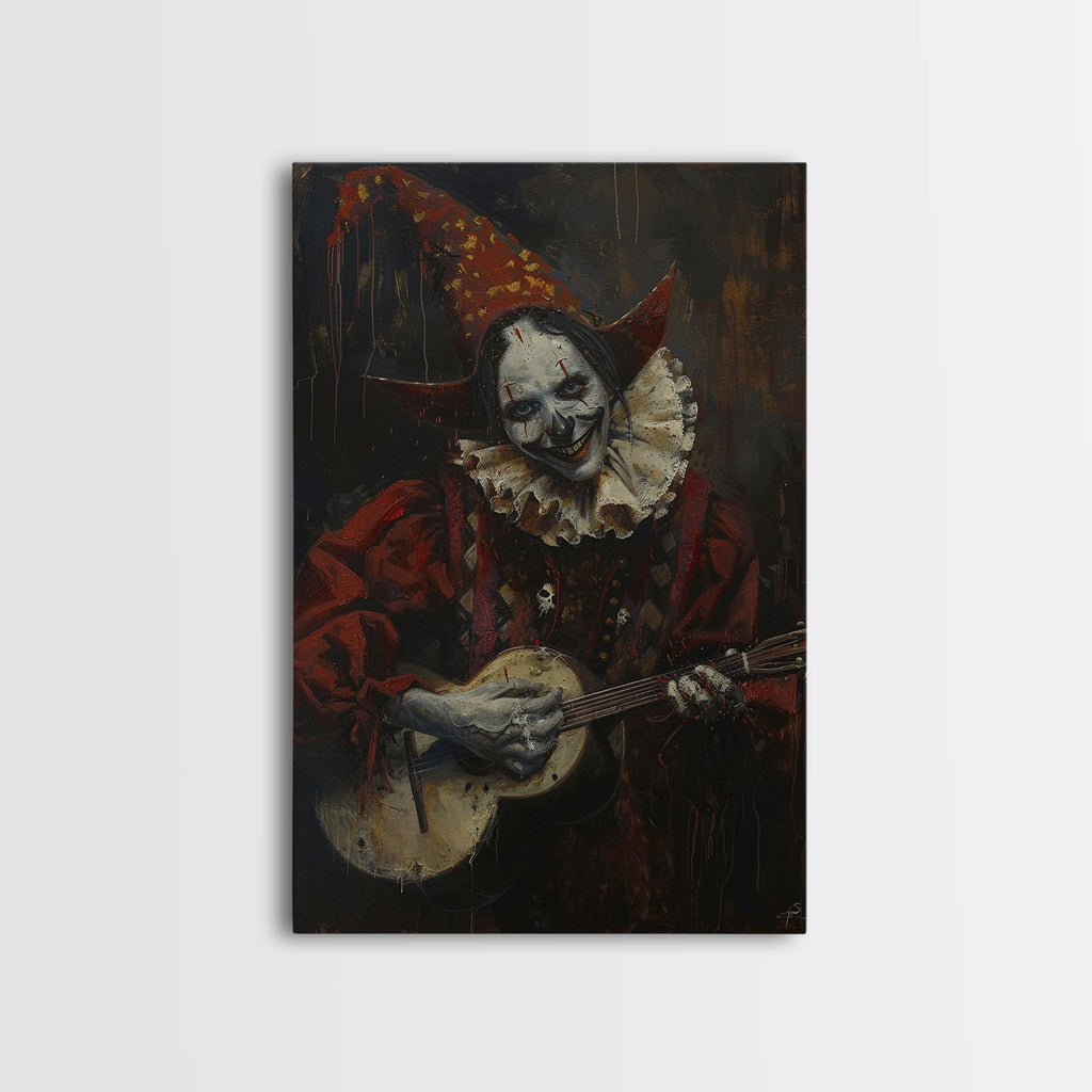 Creepy Clown Playing Guitar, 