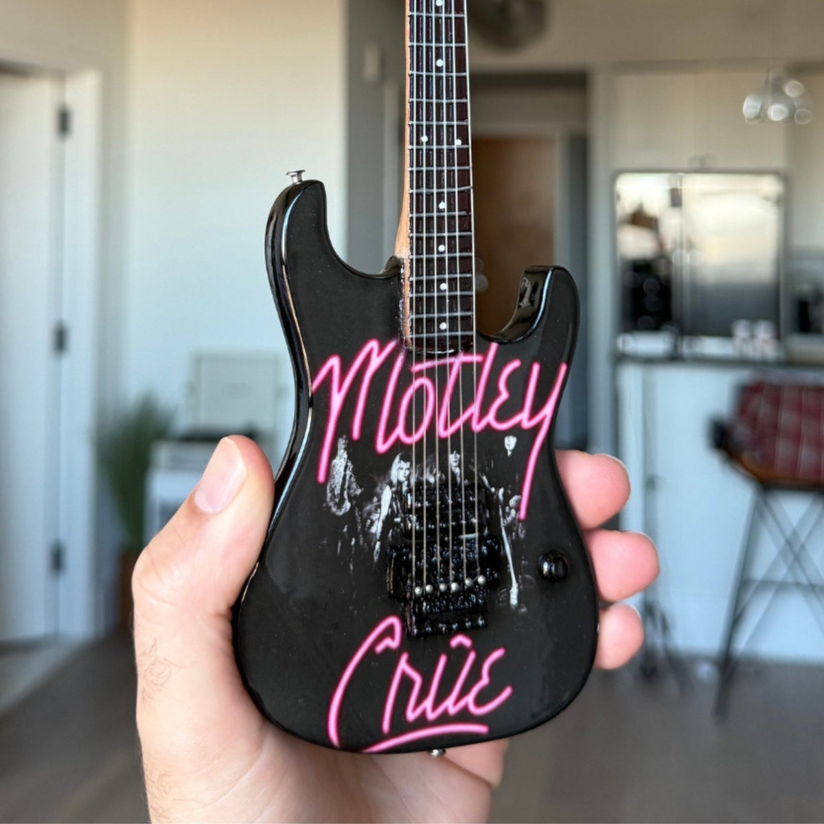 The Complete Mötley Crüe Album Cover Miniature Guitar Set – All 4 Official Mini Guitar Designs