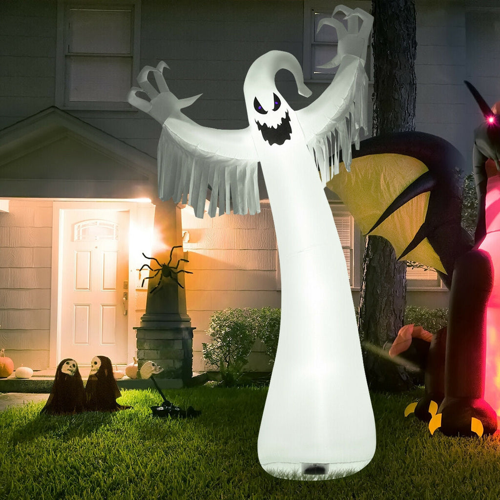 Feet Halloween Inflatable Spooky Ghost with Blower and LED Lights