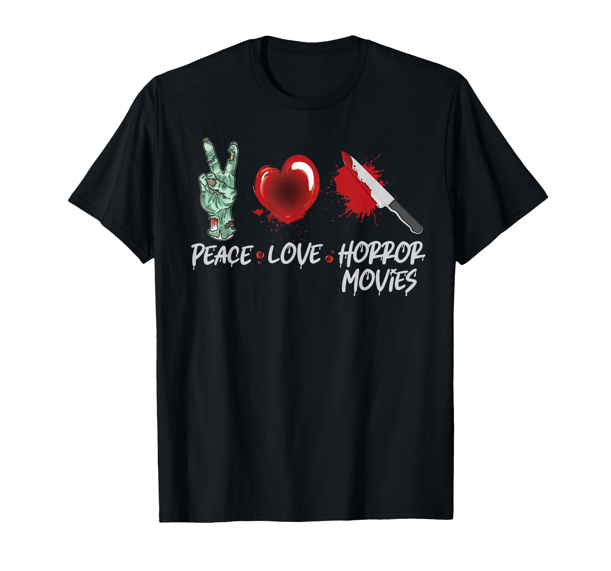 Scary Horror Movie Knife Zombie Hand T-Shirt - Custom Art Print Unisex
