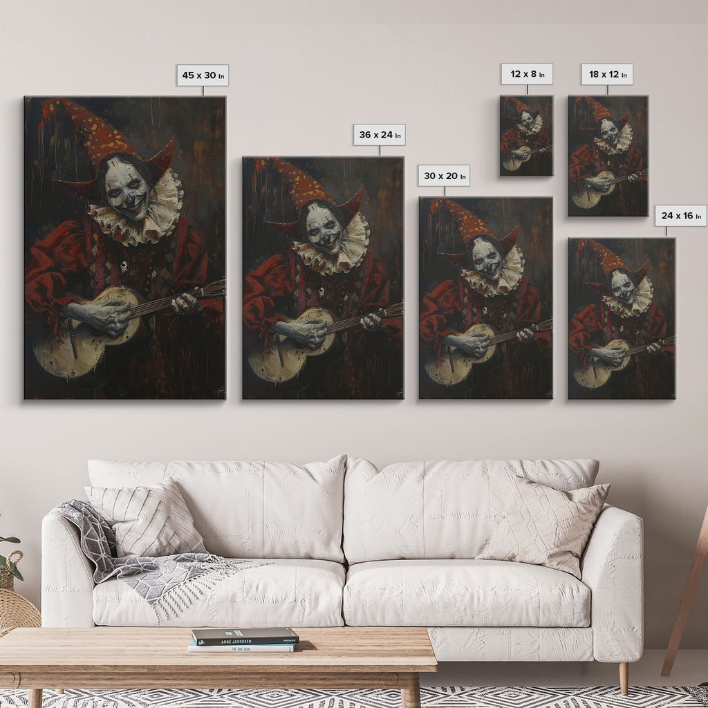 Creepy Clown Playing Guitar, 