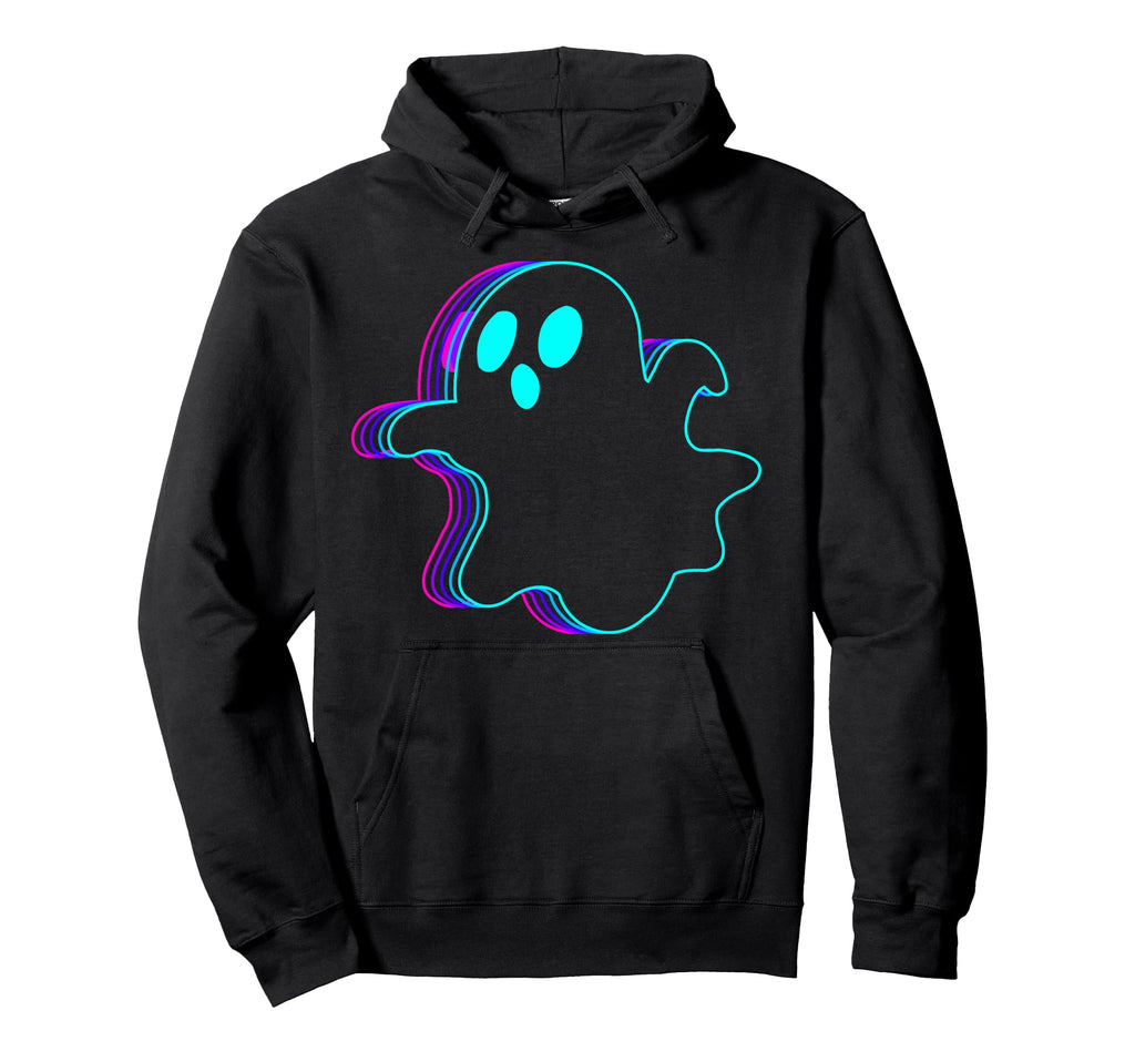Ghost Scary Halloween Vaporwave Hoodie - Novelty Apparel Unisex