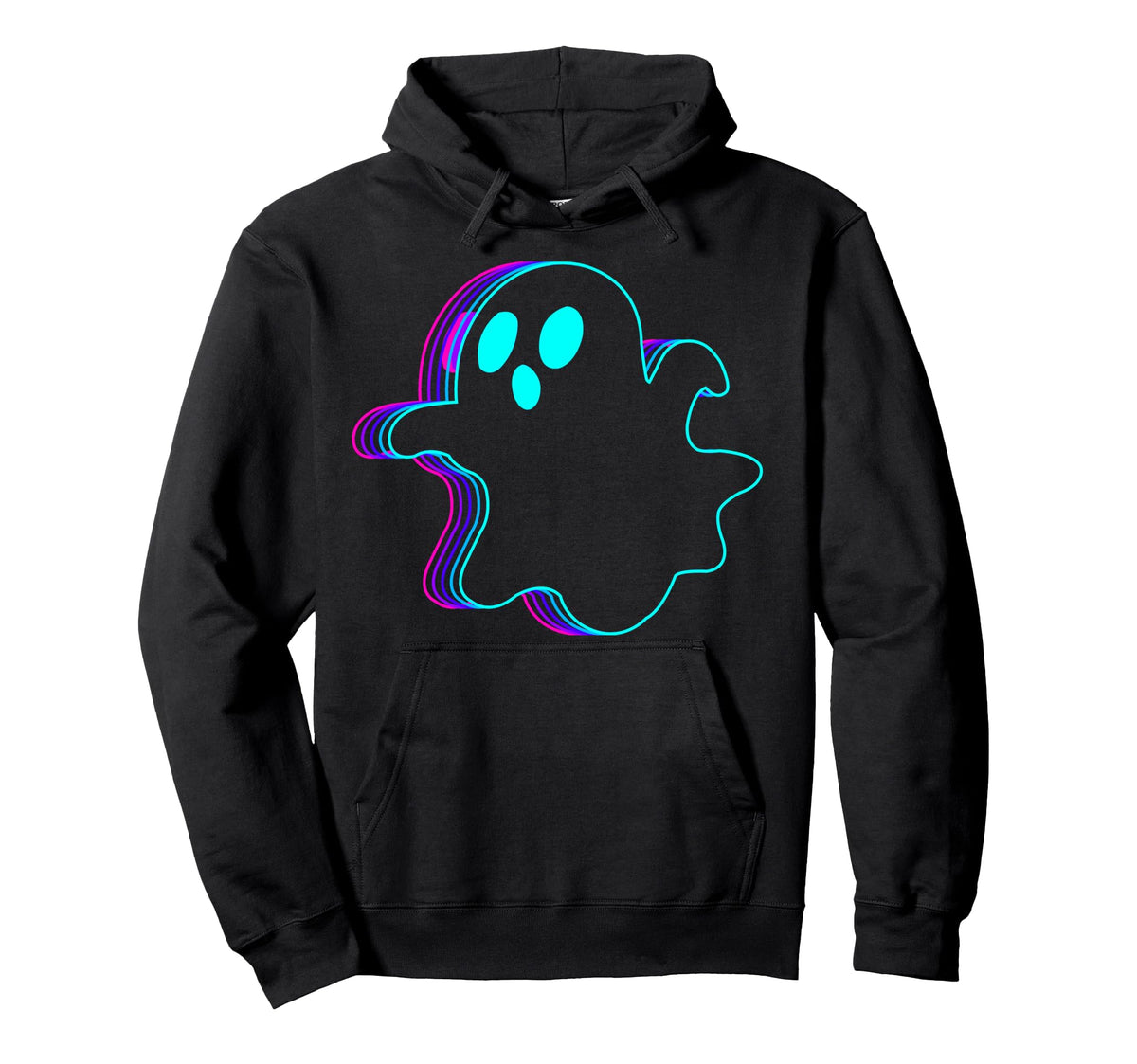 Ghost Scary Halloween Vaporwave Hoodie - Novelty Apparel Unisex