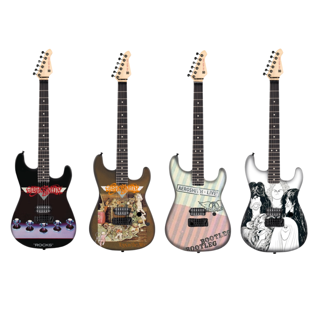 Aerosmith "The 70's Set" Miniature Guitar Collection - a Pre-Order Miniature Guitar Set