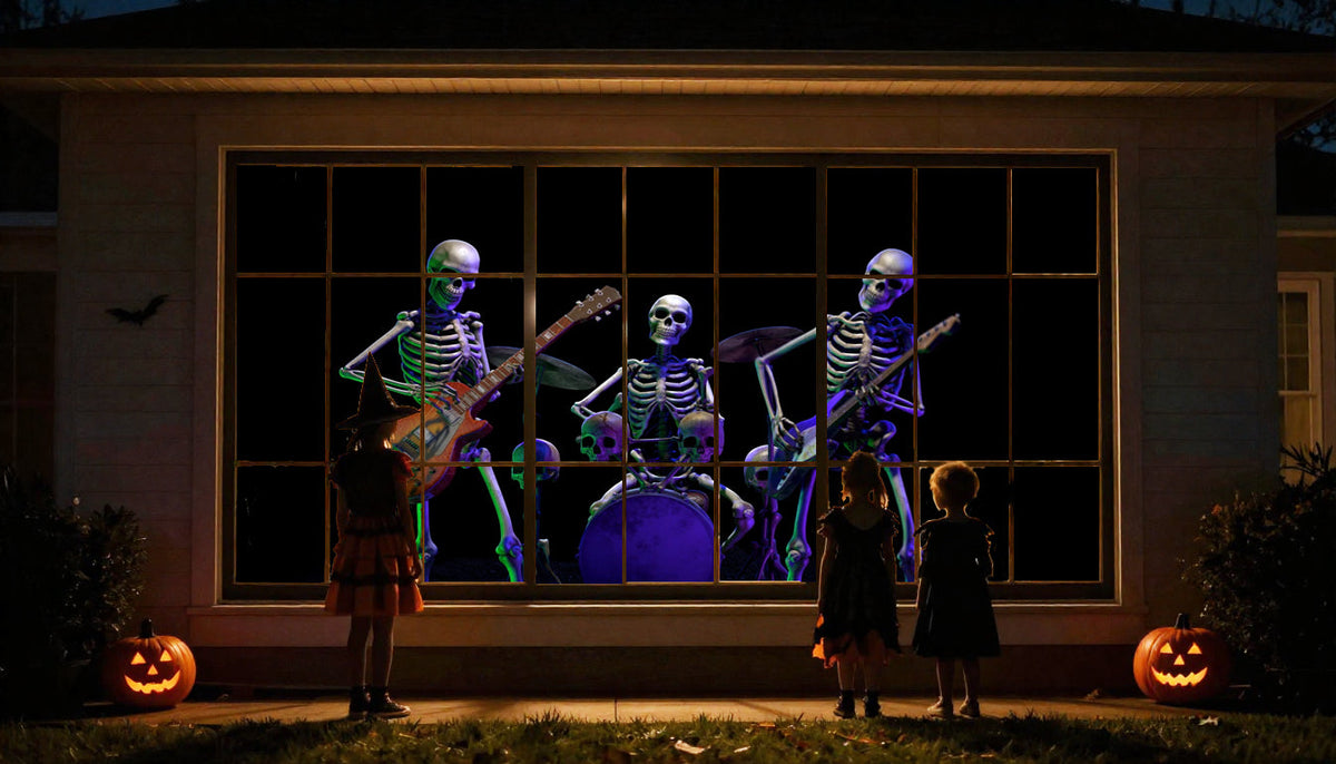 AtmosFX Halloween Digital Decoration USB - Bone Chillers 2 + 48" x 72" Projection Screen