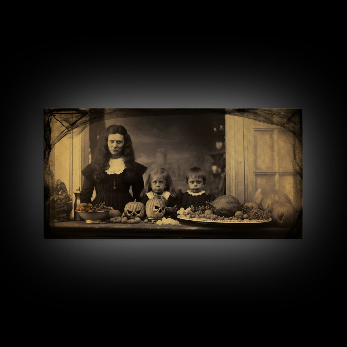 Gothic Victorian Haunted Art – Spooky Halloween Canvas Print by NuevArt