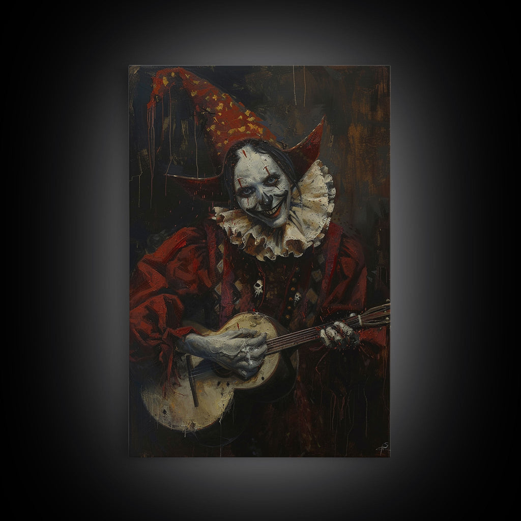 Creepy Clown Playing Guitar, 