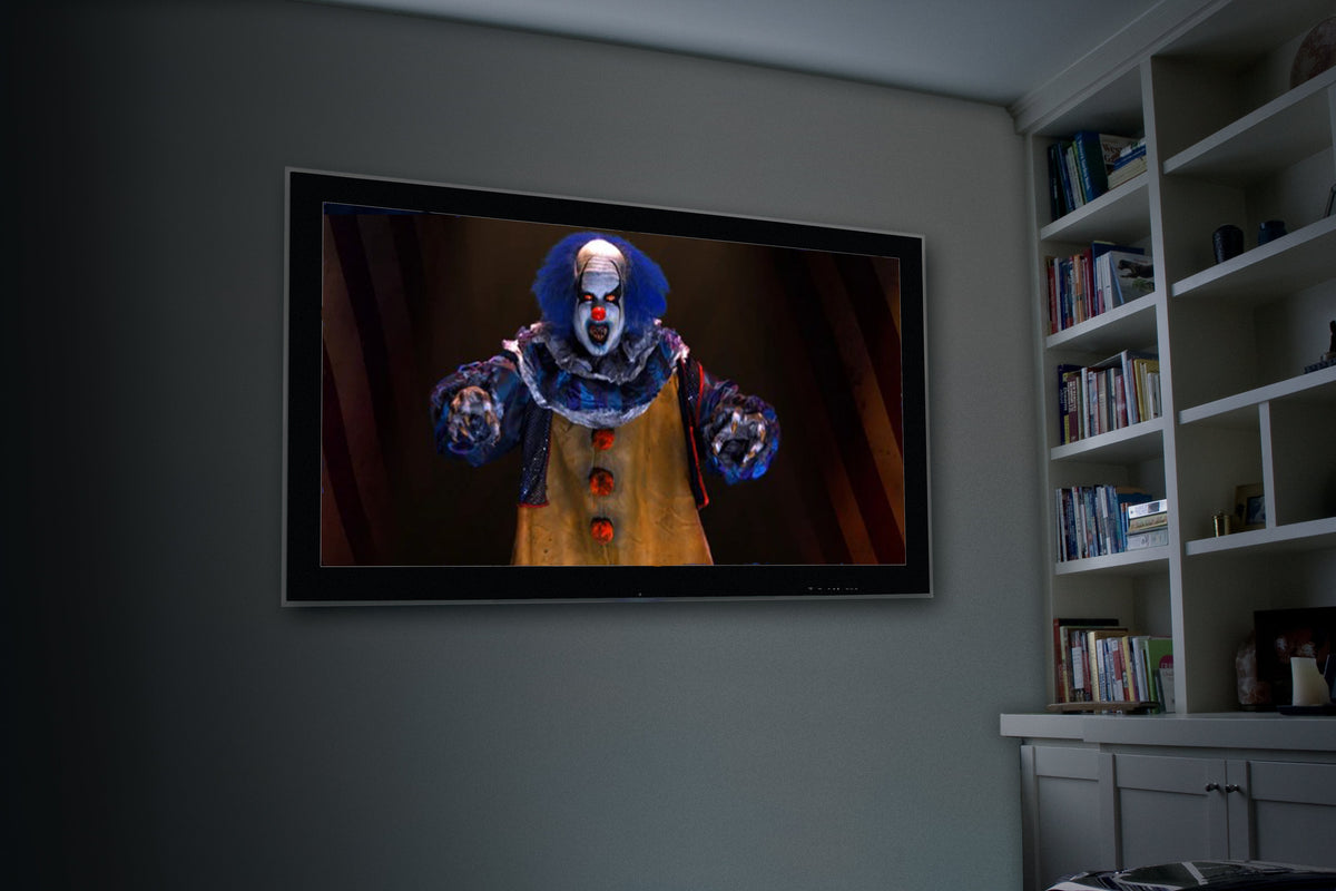 AtmosFX Halloween Digital Decoration USB - Creepy Clowns USB + 48" x 72" Projection Screen