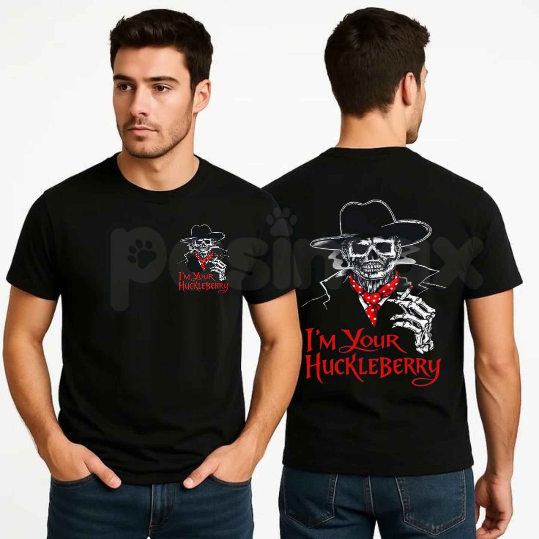 Doc Holliday Im Your Huckleberry Old West Death Dealers Collection T-Shirt – Tombstone Ghost Town Zombie Tee, Western Gothic Horror Unisex Cotton Graphic Shirt