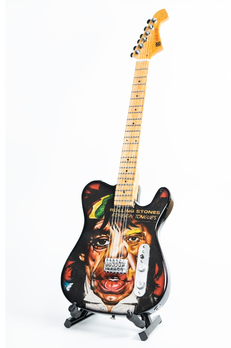 The Rolling Stones "Foreign Tongues" Miniature Guitar – Officially Licensed 10" (The Mini Axe)