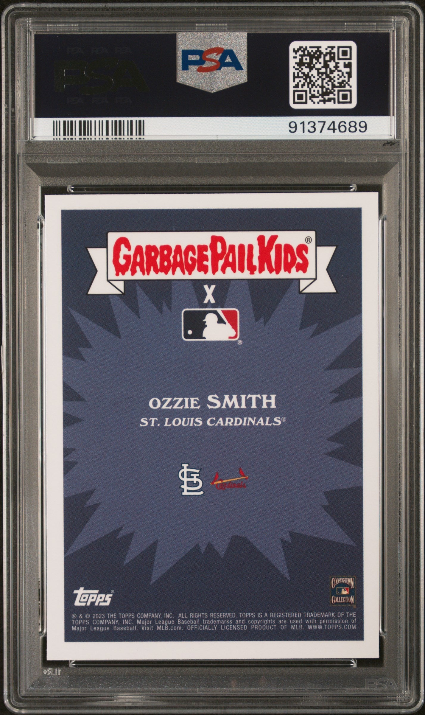 Graded 2023 Topps Garbage Pail Kids Ozzie Smith #6A Wizard of Ozzie Baseball Card PSA 10 Gem Mint
