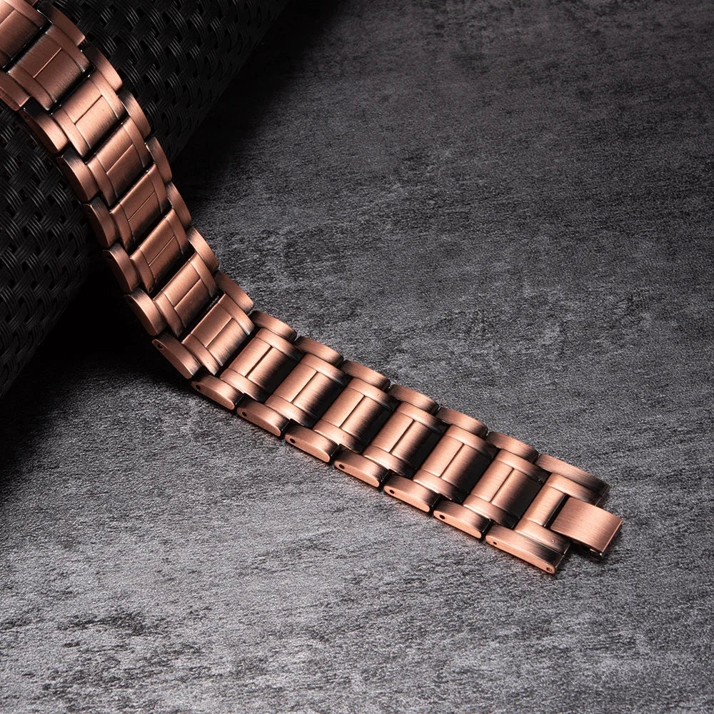 Wristband Magnetic Pure Copper Bracelets Male 21mm Wide Chain High Magnet Arthritis Pain Relief Health Energy Jewelry for Men