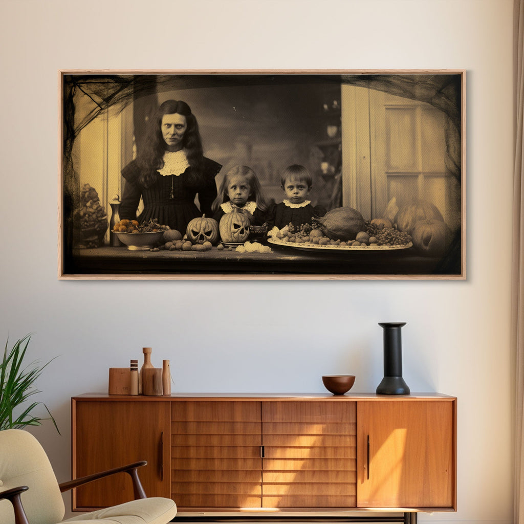 Gothic Victorian Haunted Art – Spooky Halloween Canvas Print by NuevArt
