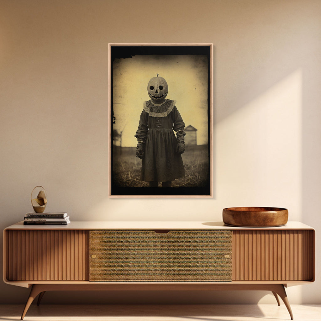 Creepy Halloween Canvas Print – Spooky Horror Wall Art by NuevArt