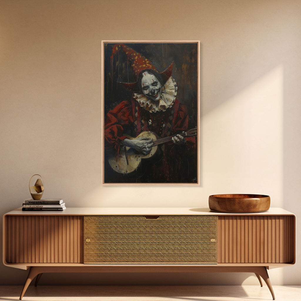 Creepy Clown Playing Guitar, 