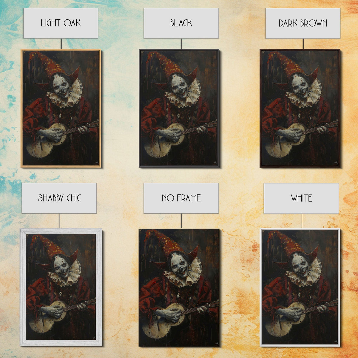 Creepy Clown Playing Guitar, 
