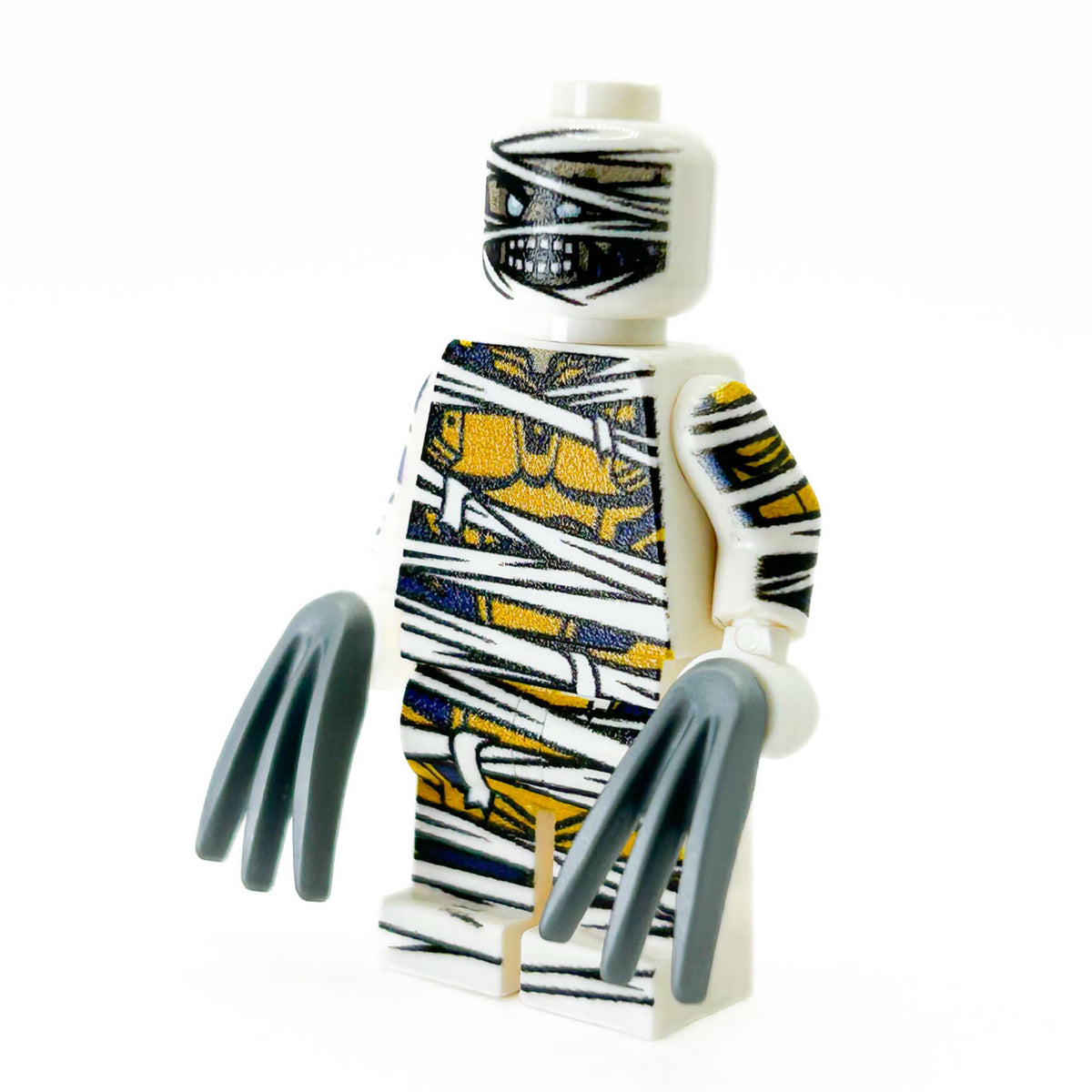 CLAWS Mummy Custom Minifigure – Halloween Horror LEGO Minifig by B3 Customs