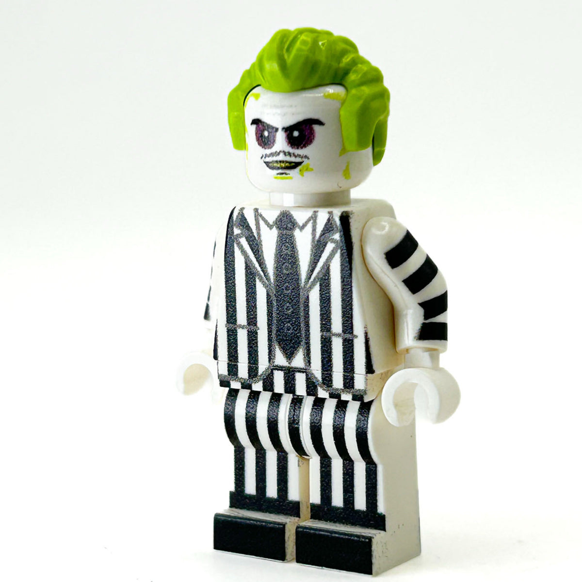 Beetlejuice Custom Minifigure – LEGO Minifig by B3 Customs (with Hair)