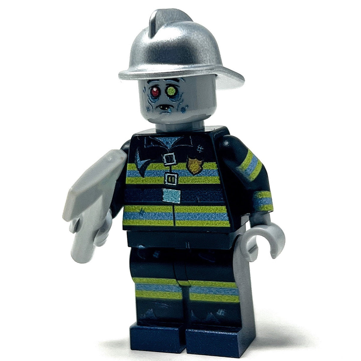 Zombie Firefighter Custom Minifigure – Horror LEGO Minifig by B3 Customs