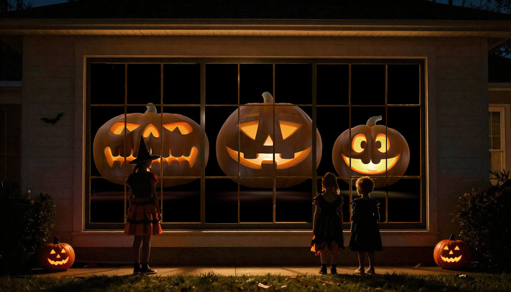 HoliScapes® USB Projector Kit - Jack-O’-Lantern Jamboree 2 + Projector + 48" x 72" Projection Screen