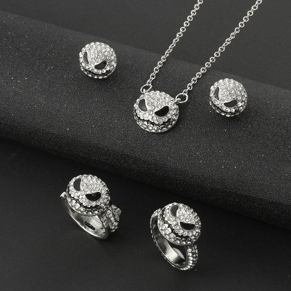 Nightmare Before Christmas Jack Skellington CZ Jewelry – Rings, Earrings & Necklaces