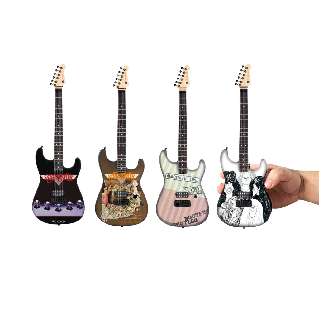 Aerosmith "The 70's Set" Miniature Guitar Collection - a Pre-Order Miniature Guitar Set