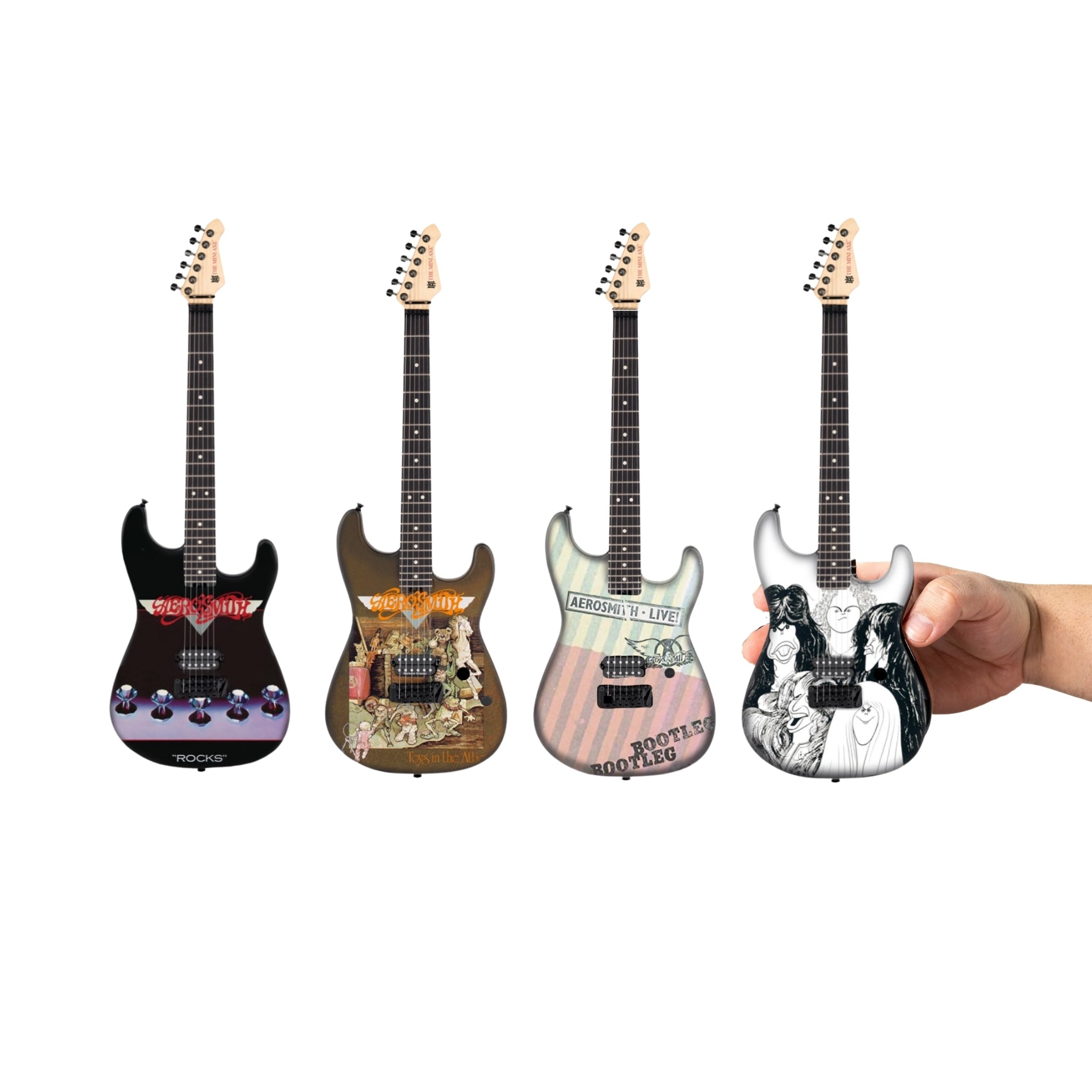 Aerosmith "The 70's Set" Miniature Guitar Collection - a Pre-Order Miniature Guitar Set