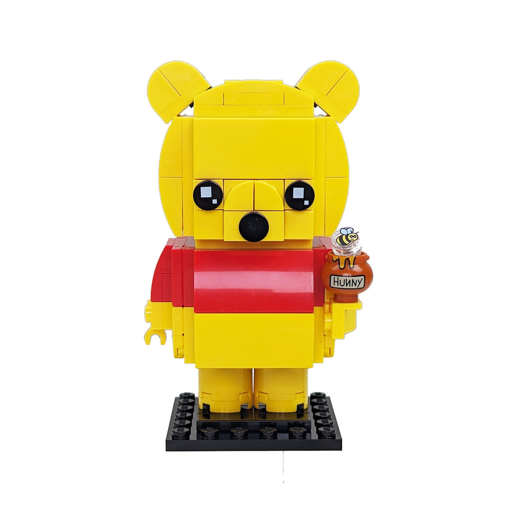 Pooh Bear Brick Building Set – Winnie the Pooh Custom LEGO Kit by StudBee (120 Pieces)