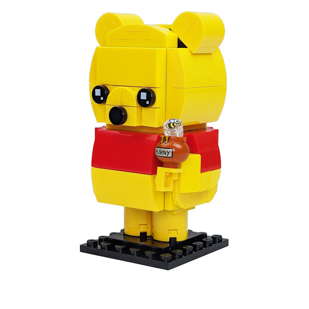 Pooh Bear Brick Building Set – Winnie the Pooh Custom LEGO Kit by StudBee (120 Pieces)