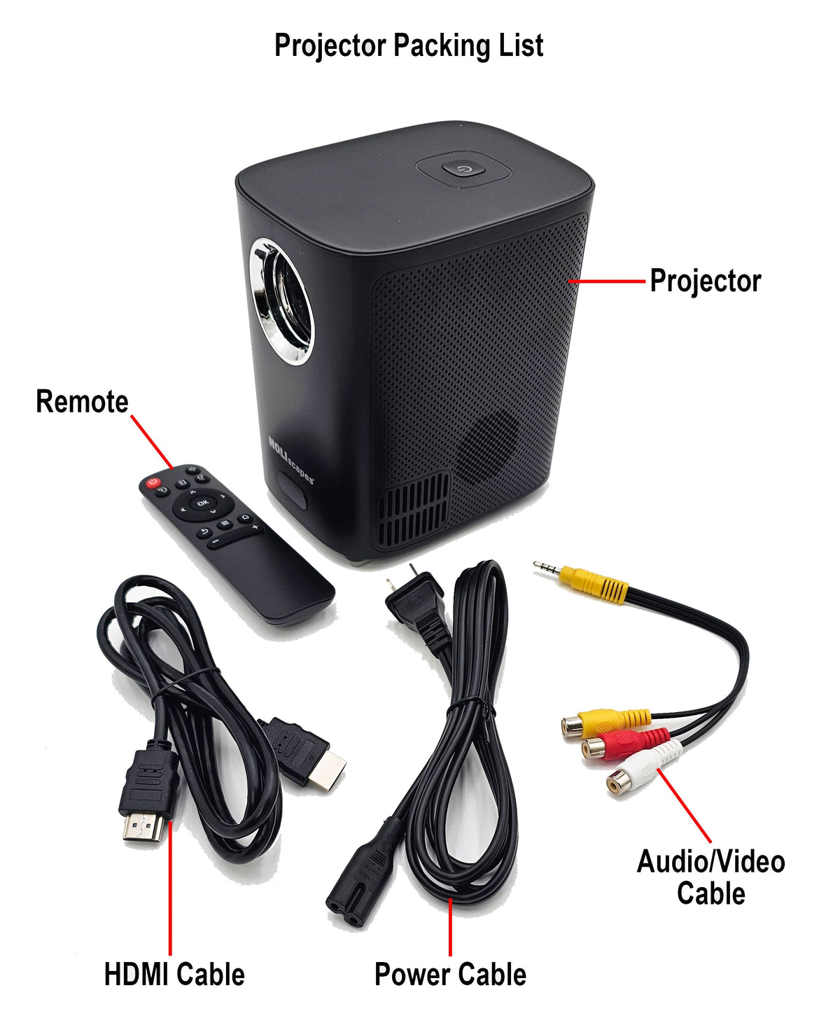 HoliScapes® USB Projector Kit - Monster Bash + Projector + 48" x 72" Projection Screen