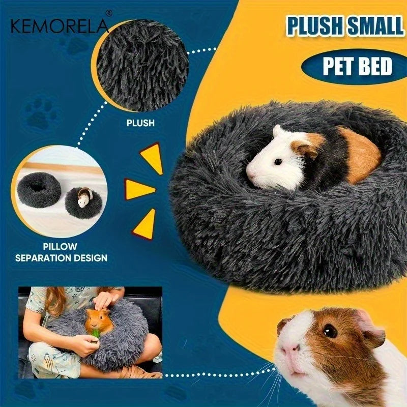 Self-Warming Plush Pet Bed for Small Dogs & Cats – Ultra-Soft