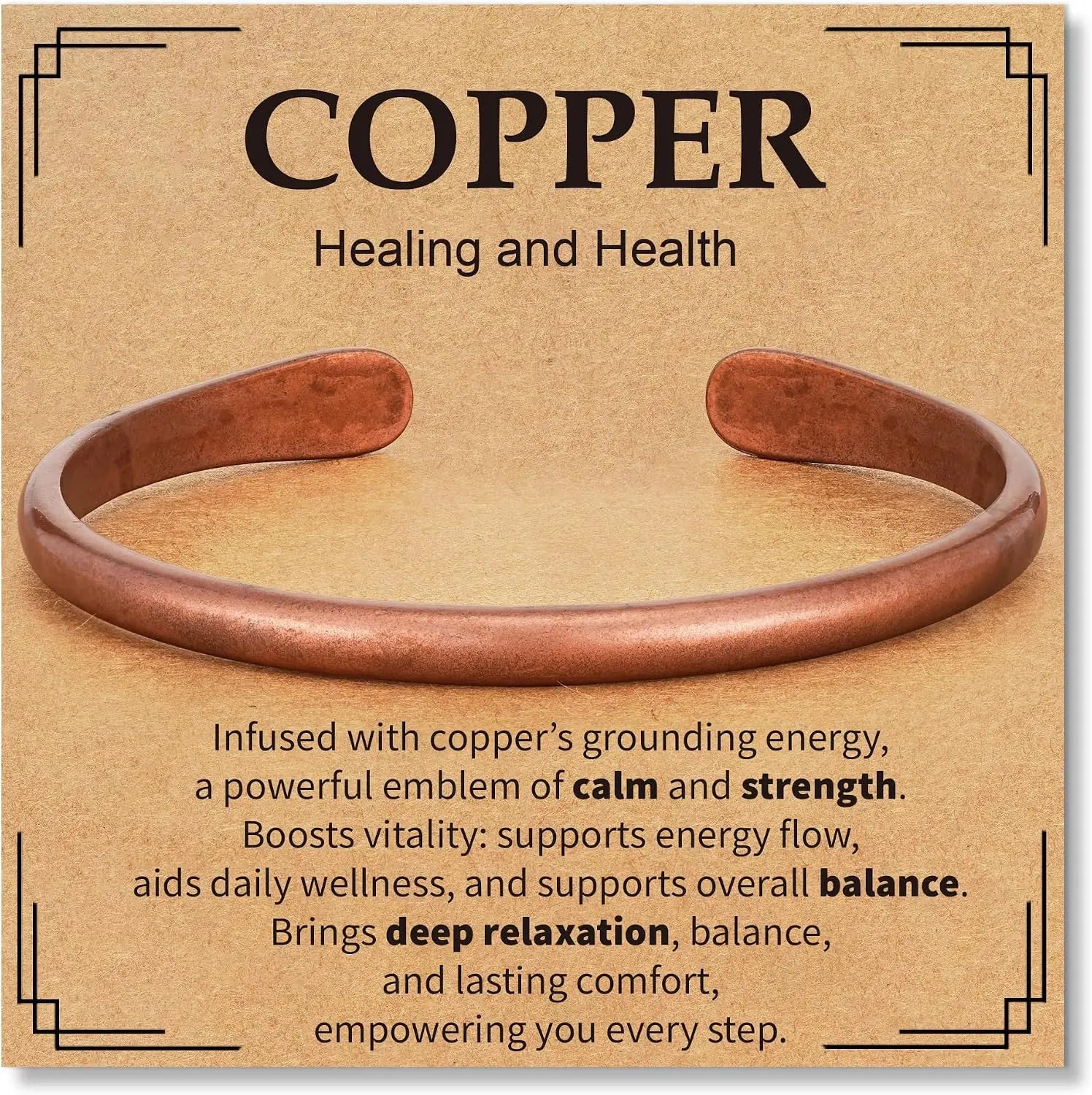 Pure Copper Bracelets for Women Men Waterproof Healing Cuff Bracelets Adjustable Chunky Healing Copper Bangle Jewelry Gifts
