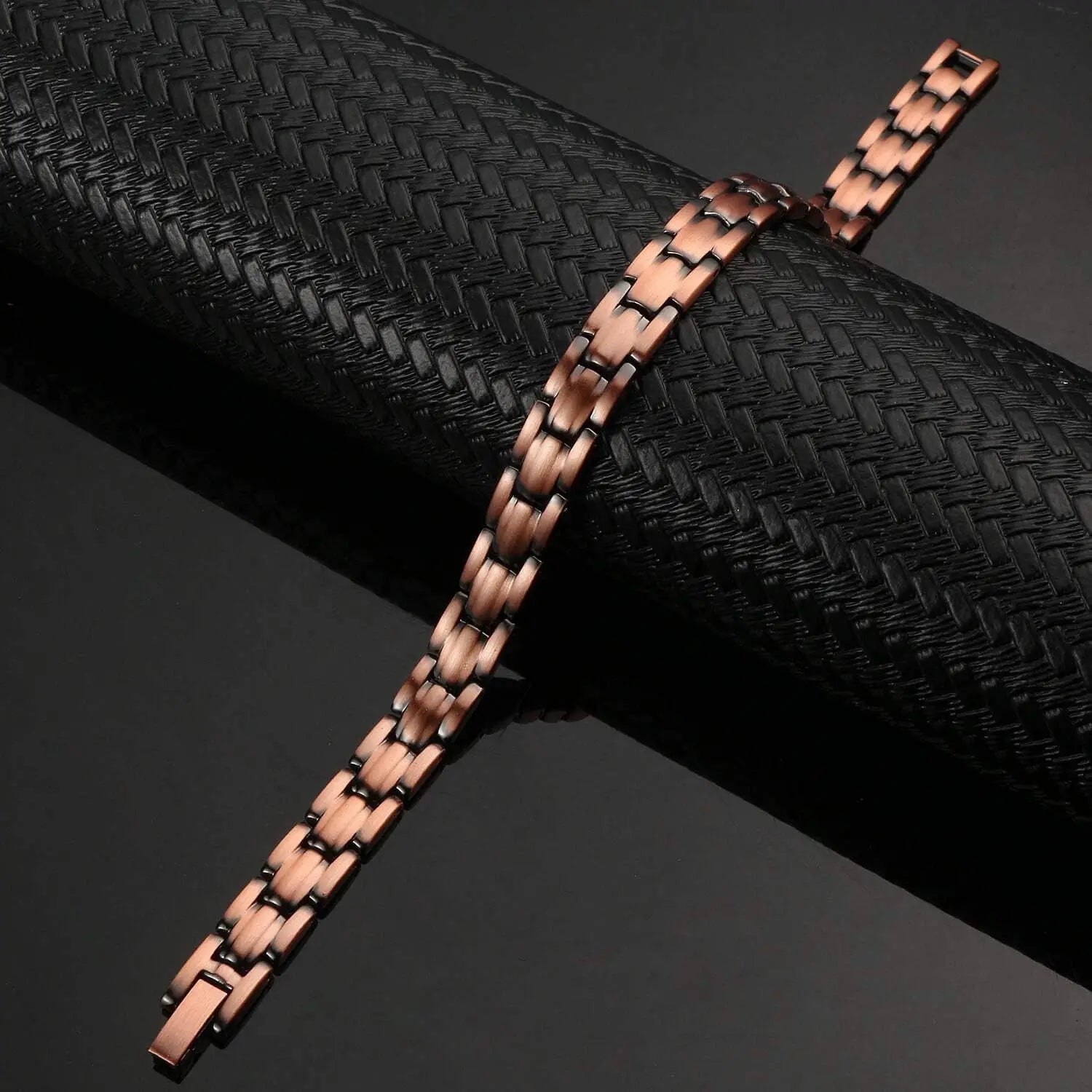 ARADOO Preumium Pure Copper Bracelet for Men Women Double Row Magnetic Therapy Wristband Jewelry Gifts