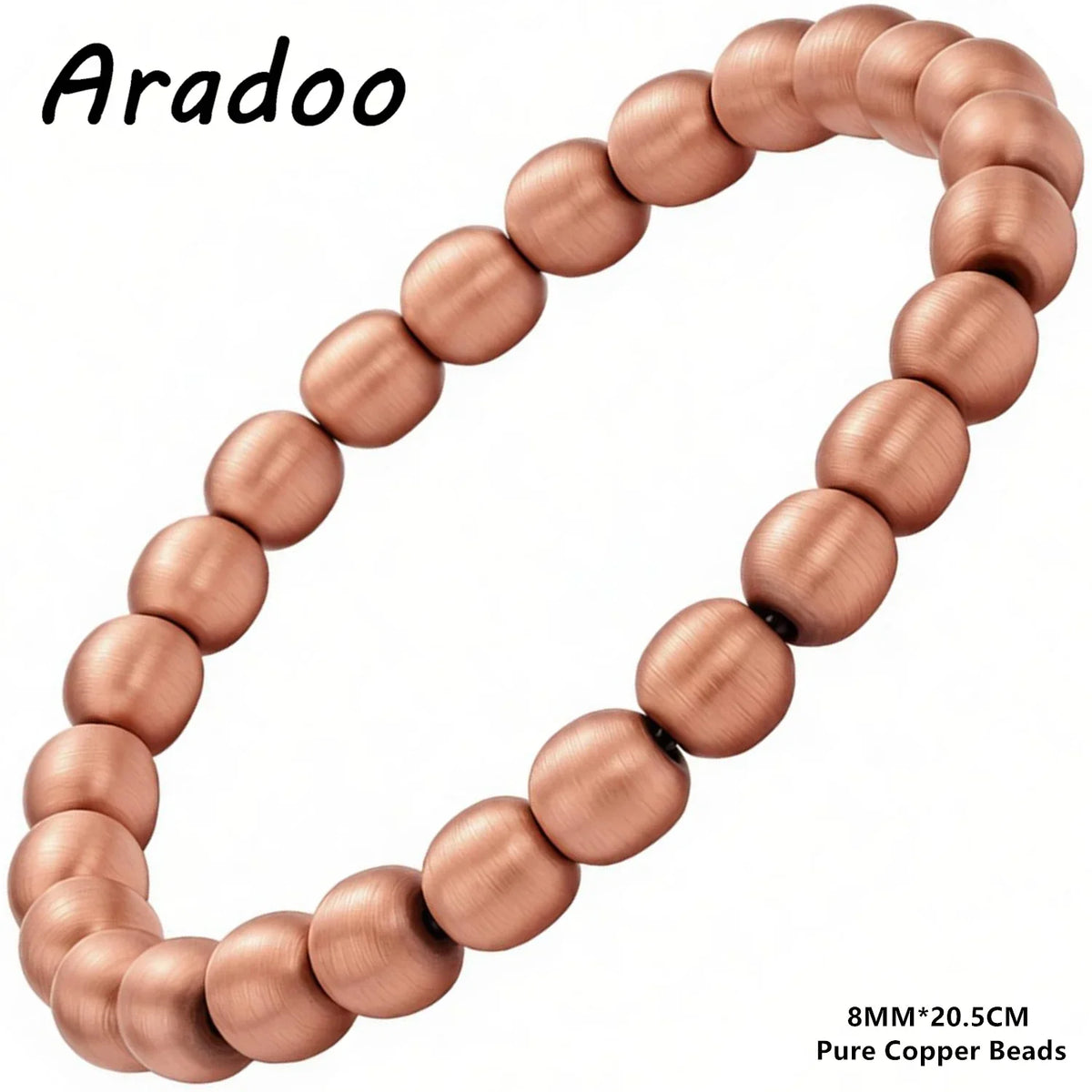 ARADOO Pure Copper Beaded Bracelet – Unisex Energy Jewelry Gift