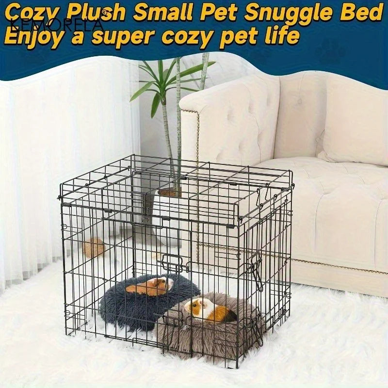 Self-Warming Plush Pet Bed for Small Dogs & Cats – Ultra-Soft