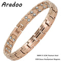 ARADOO Preumium Pure Copper Bracelet for Men Women Double Row Magnetic Therapy Wristband Jewelry Gifts