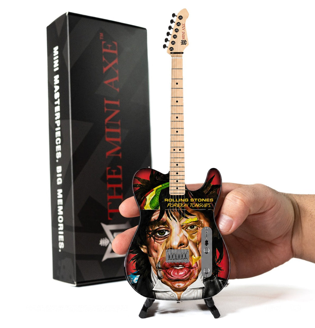 The Rolling Stones "Foreign Tongues" Miniature Guitar – Officially Licensed 10" (The Mini Axe)