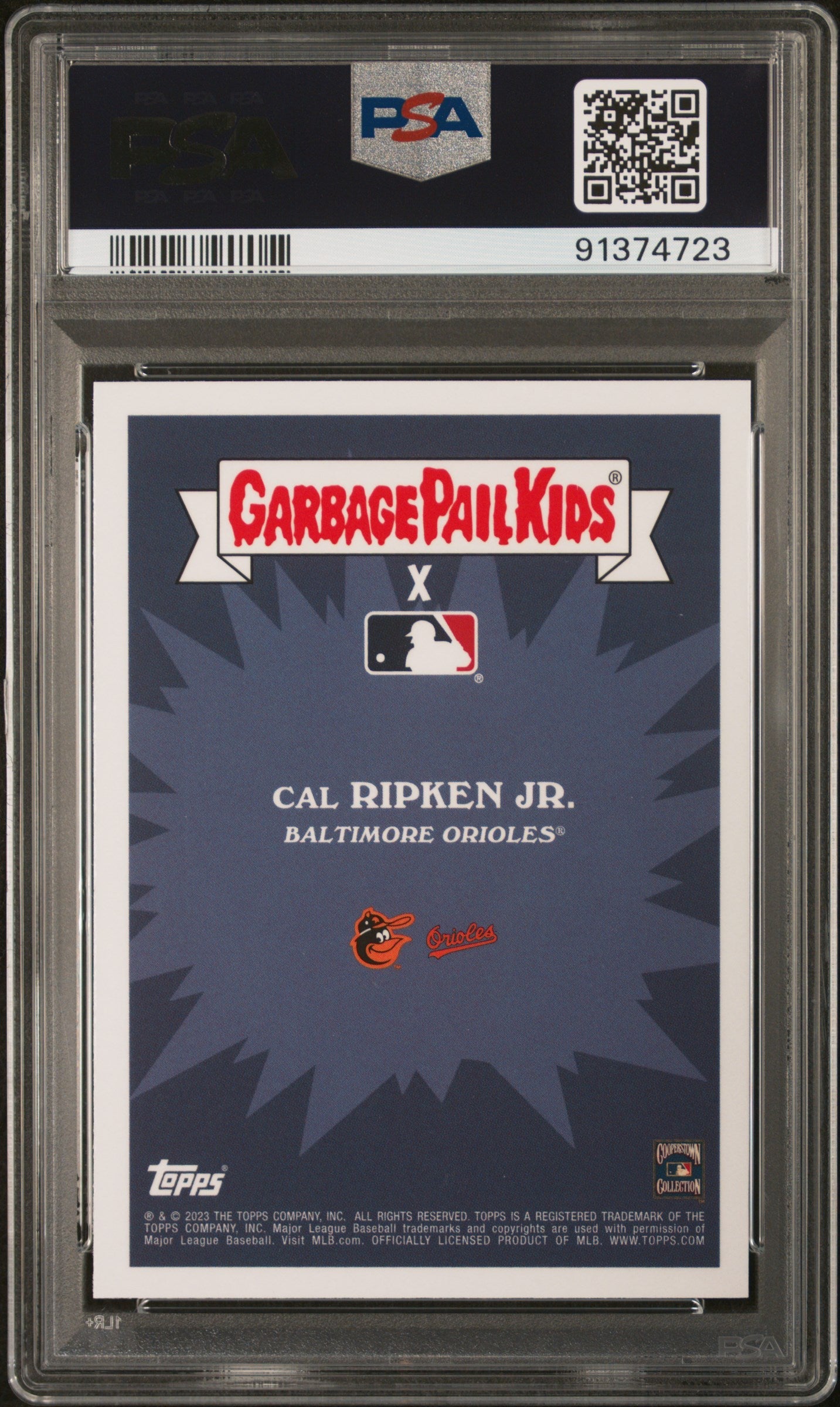 Graded 2023 Topps Garbage Pail Kids Cal Ripken Jr. #5A Tin Can Cal Baseball Card PSA 10 Gem Mint