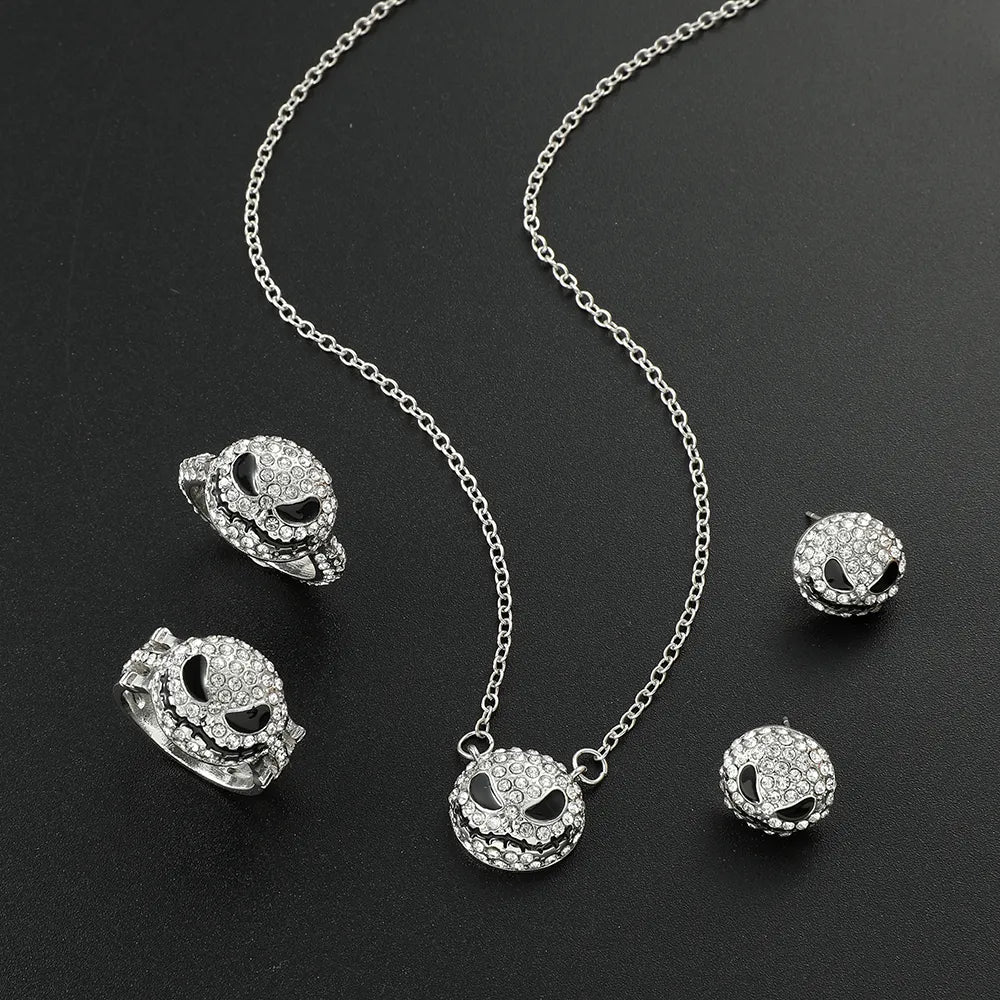 Nightmare Before Christmas Jack Skellington CZ Jewelry – Rings, Earrings & Necklaces