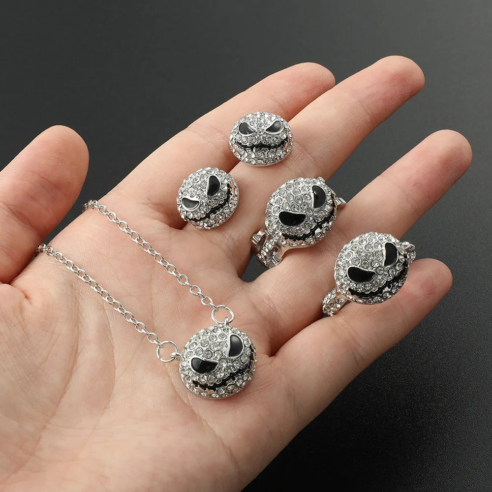 Nightmare Before Christmas Jack Skellington CZ Jewelry – Rings, Earrings & Necklaces