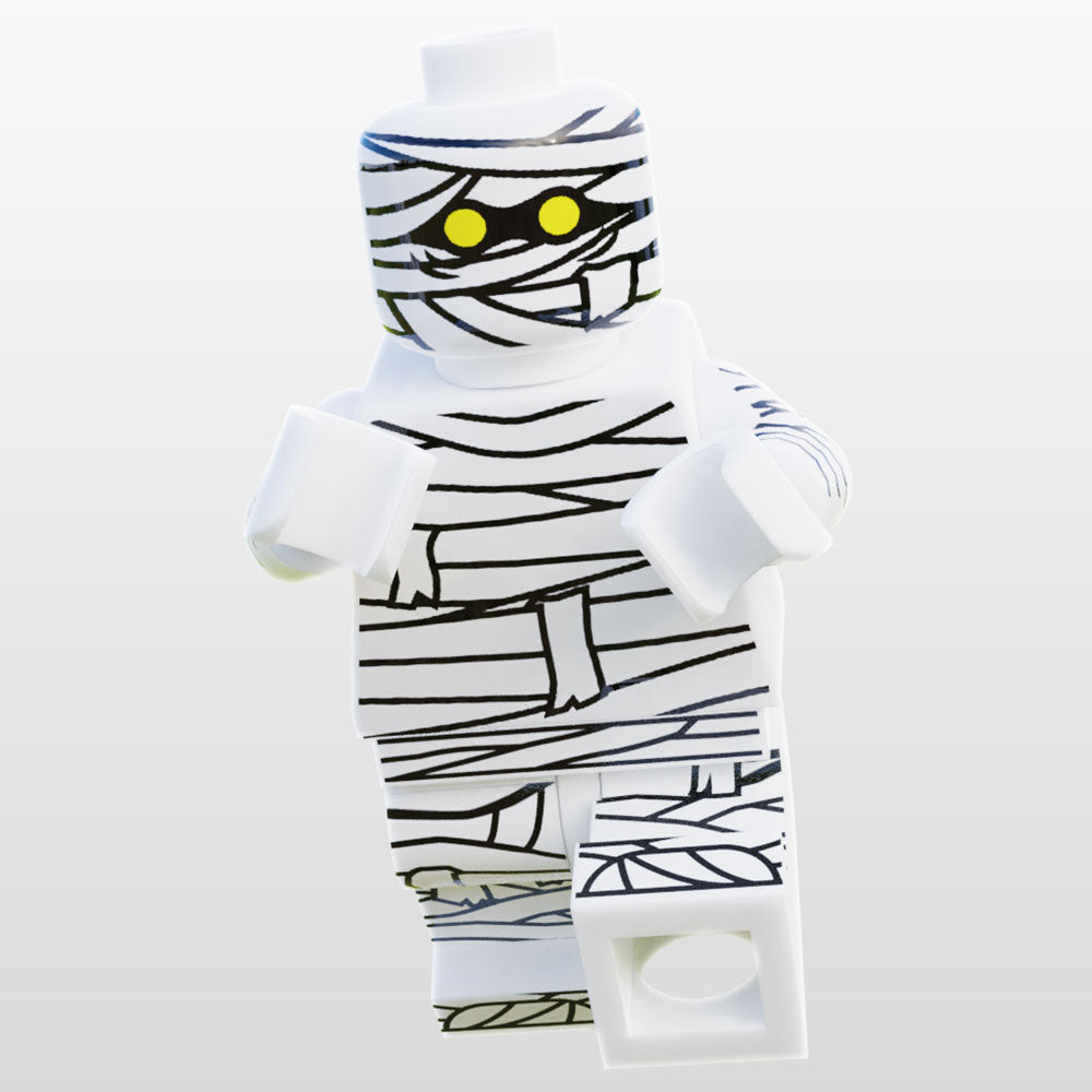 Halloween Mummy Custom Minifigure – Spooky LEGO Minifig by B3 Customs